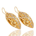 Boucles d&#39;oreilles en or 18 carats en or jaune plaqué